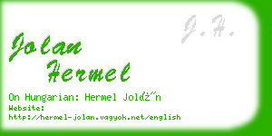 jolan hermel business card